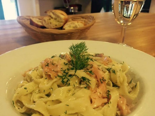 Pasta Thursday, Deepdale Caf, Dalegate Market, Burnham Deepdale, North Norfolk Coast, PE31 8FB | Weekly pasta dish, served with garlic bread and a glass of wine.  Only 8.95 | mussels, brancaster staithe, burnham deepdale, deepdale cafe, mussel monday, tasty, local, delicacy